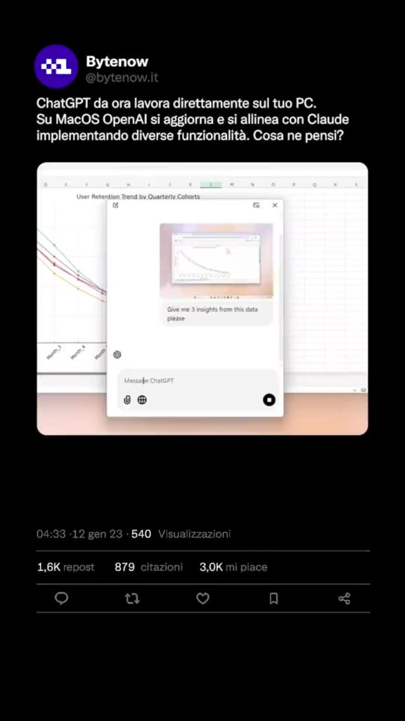 ChatGPT per macOS vuole prendere il tuo posto a lavoro🤖